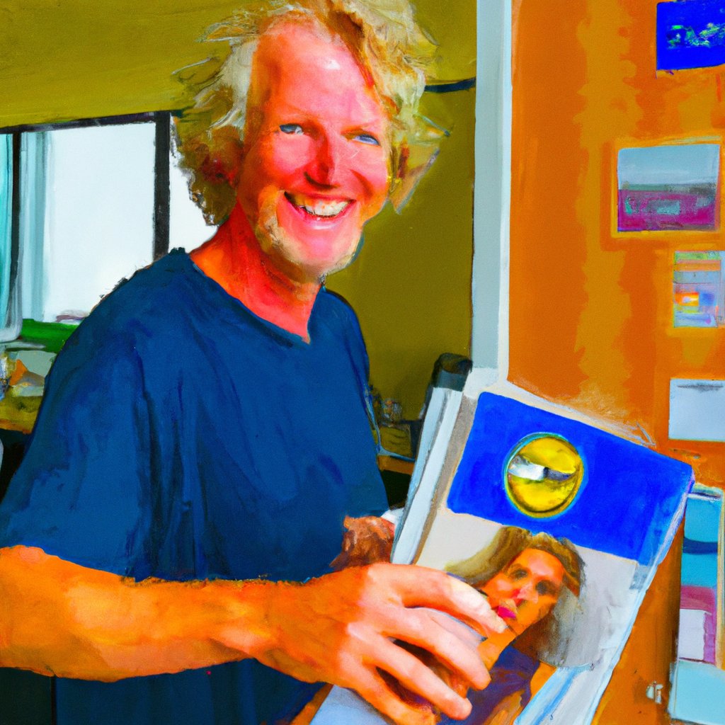 older man with magazine in doctors office